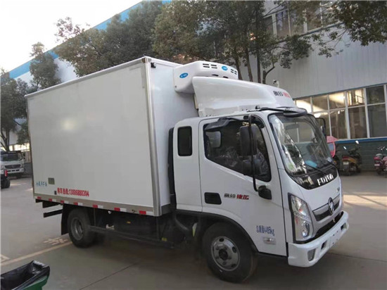 國六福田奧鈴3米7排半冷藏車