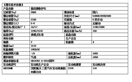 福田G9救護車